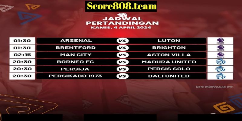 Jadwal Siaran Langsung Liga 1 di Score808